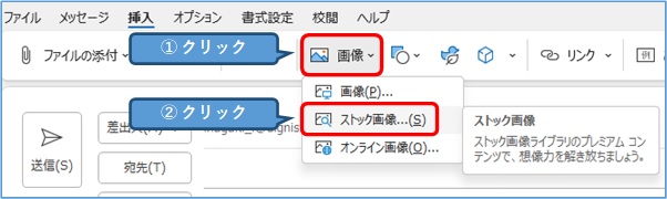 Outlook_画像→ストック画像