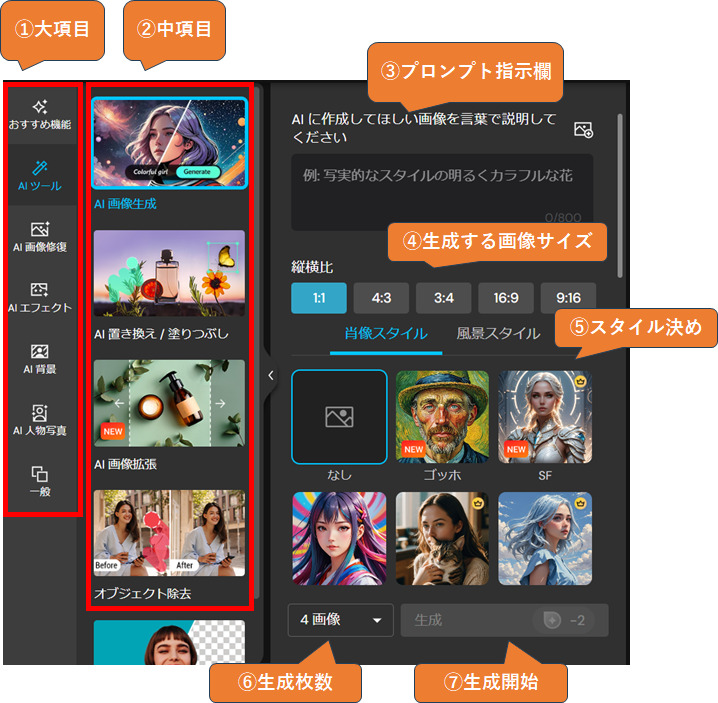 myedit_操作画面の構成